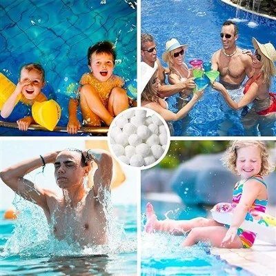 Boules filtrantes de remplacement écologiques, pour pompe à filtre de piscine et d'aquarium