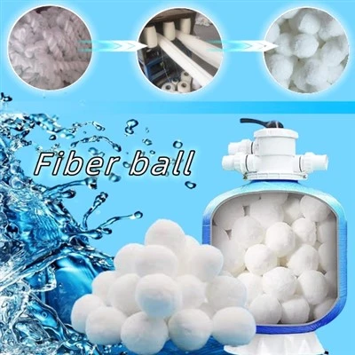 Boule de fibres modifiées de 50 mm de haute qualité pour la Purification de l'eau potable urbaine et des eaux usées industrielles huileuses
