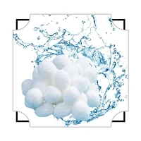 Boule de fibres groupées de haute qualité, 50MM, qualité industrielle, pour le traitement de l'eau, boule de fibres de Polyester pour oreiller et coussin