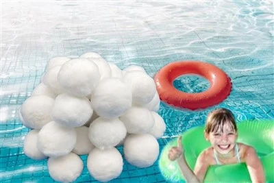 Boule de fibre de polyester de haute qualité utilisée dans les zones de traitement de l'eau des champs pétrolifères et des piscines