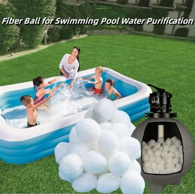 Boules de filtre de piscine écologiques, nouveaux médias en fibres pour filtre à sable de piscine
