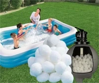 Boules filtrantes de sable de piscine, boules filtrantes de nettoyage d'eau pour pompe de filtre de piscine