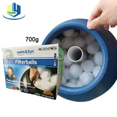 Emballage de boîte de couleur du média filtrant 700g de piscine de boule de fibre de fournisseur
