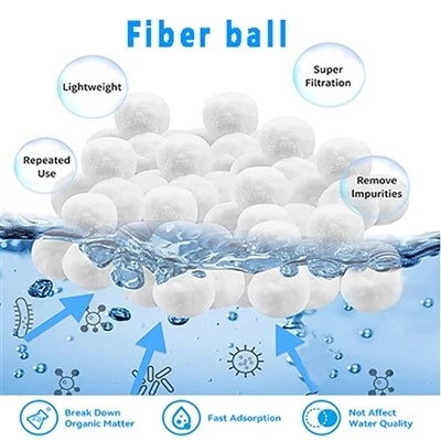 Boule de fibre de Filtration de piscine écologique, adaptée à toutes les pompes de Filtration à sable