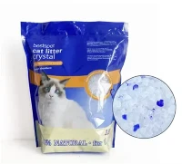 Adsorption sans poussière rapide 1,8 kg approvisionnement direct d'usine en gros nettoyage de sable de silice de haute qualité litière pour chat en silice cristal bleue