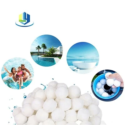 Boules de fibre de matériau de filtre de traitement de l'eau de prix d'usine