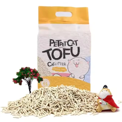 Litière pour chat en Tofu de haute qualité, désodorisante et agglomérante, sans poussière, jetable, écologique